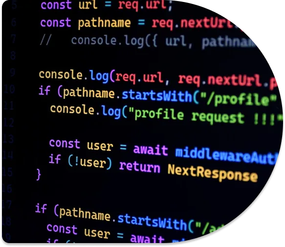 JavaScript source code on a dark screen