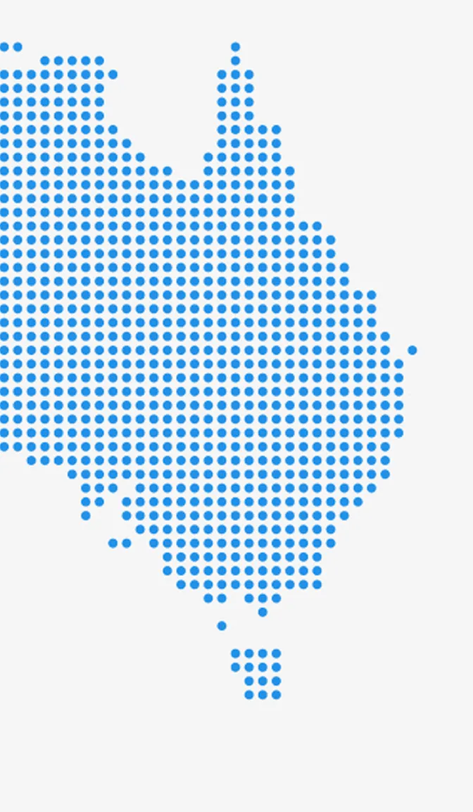 Dotted map of Australia