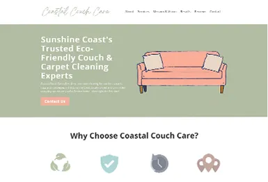 The Coastal Couch Care website home page