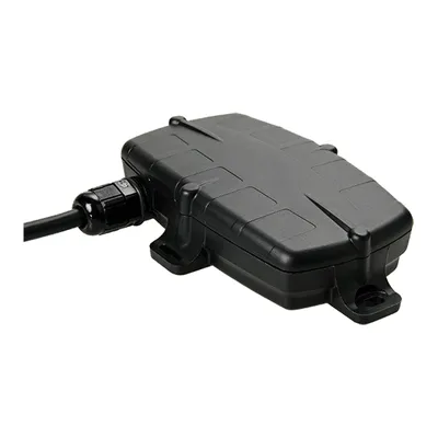The G70 BLE, a rugged black wired tracker with a cable gland